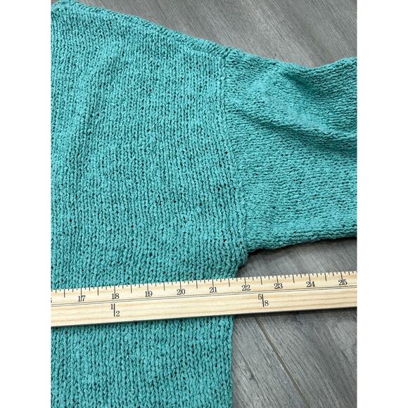Madewell Womens Aqua Turquoise Drop Shoulder Boatneck Pullover Sweater Size M - Picture 6 of 8